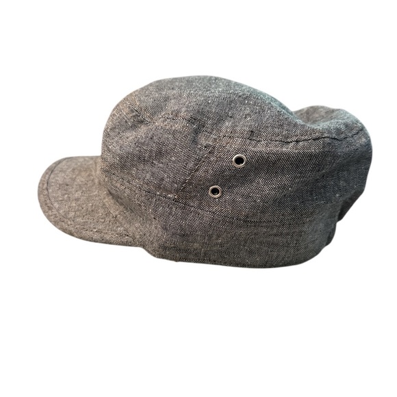 D&Y Elastafit Gray Linen Military Unisex Hat - Picture 4 of 7